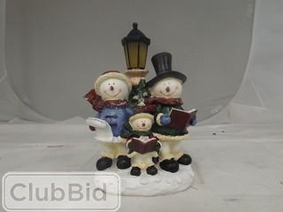 LED Lighted Snowman Family Figurine 6" x 9" 
