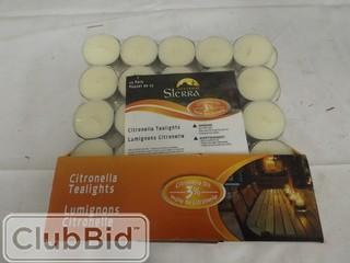 Qty of (12) Packs of 25 Sierra Citronella Tealights 
