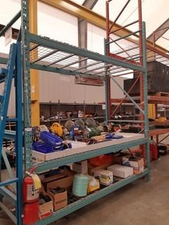 Pallet Racking 12ft Uprights, 10ft Beams includes 3 Uprights and 12 Beams with Grates*Note: Contents Not Included, Buyer Responsible For Load Out, CANNOT BE REMOVED UNTIL WEDNESDAY SEPTEMBER 25th*