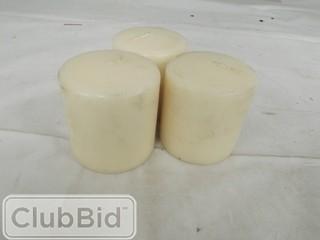 Qty of (3) Wax Candles 
