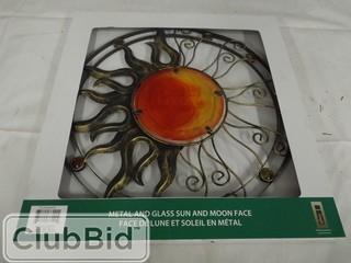 Infinity Metal & Glass Sun and Moon Face 
