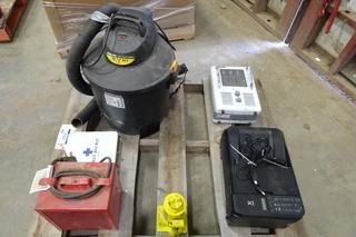 Wet / Dry Vacuum, Heaters, First Aid Kit, Bottle Jack (Located on Rack W5)