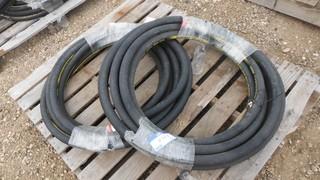 (2) 1" Hydraulic Hose 25' Long 