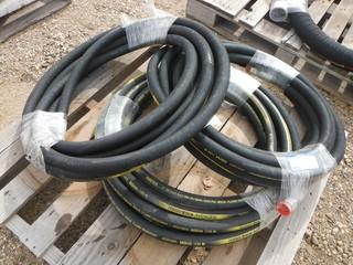 (3) 1" Hydraulic Hose 25' Long 