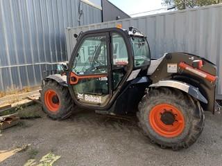 2017 Bobcat V519 4X4X4 Telescopic Forklift C/w Forks, Bucket. Showing 378Hrs. SN B3YH11076 *NOTE ITEM CANNOT BE REMOVED UNTIL OCTOBER 9th UNLESS MUTUALLY AGREED UPON*