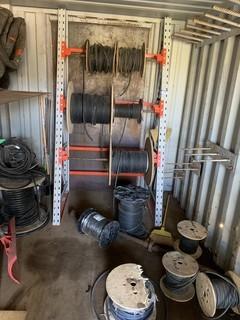 Electrical Wire Spool Rack C/w Contents