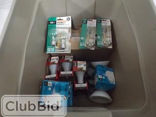 Lot of Assorted Lights & Light Bulbs 
