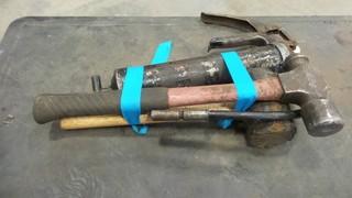 Grease Gun C/W Mallot And Hammer