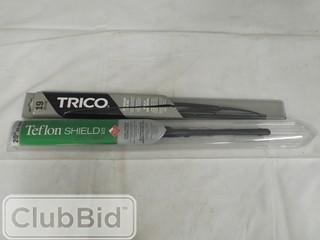 Lot of 20" Teflon Shield Windshield Wiper & 19" Trico Standard Windshield Wiper 
