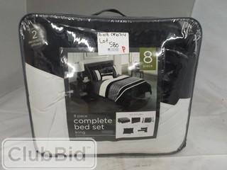 8 Pc Complete King Size Bed Set 
