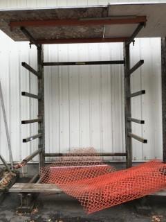 2 ea 6 ft Pipe Rack Units - Single Sided c/w 15' Galvanized Roof 