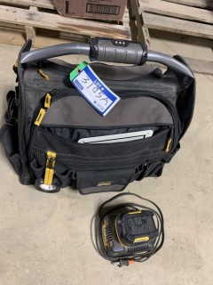 Dewalt Cordless Drill C/w Charger, Battery, Bag And Misc Supplies