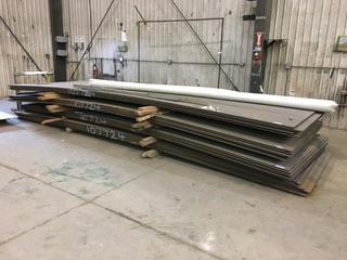 Quantity of (8) Bevelled Steel Plates 72" x 225" Pt# 107724 *Correction* MTR's are NOT Available. (Top Lift)