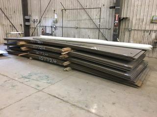 Quantity of (9) Bevelled Steel Plates 72" x 225" Pt# 107724 *Correction* MTR's are NOT Available. (3rd From Top)