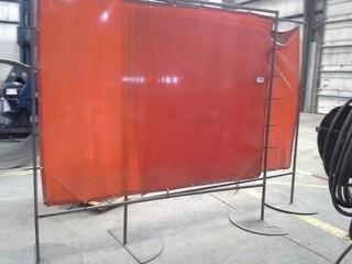 Quantity of (2) 94" x 89" Welding Screen Stands.