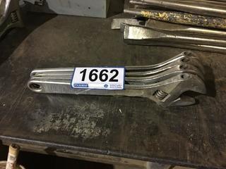 Quantity of Assorted 12" Crescent Wrenches.