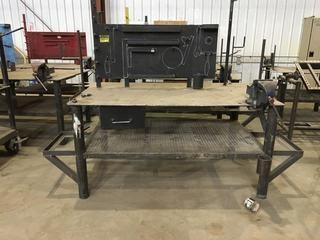 48" X73 1/2" X 36" h W/6" Vise, Bottle Stand & Welding Station. 