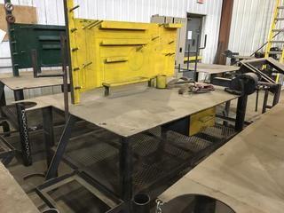 48" X73 1/2" X 36" h W/6" Vise, Bottle Stand & Welding Station. 