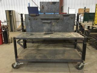 25" X 70" Rolling Welding Table. 