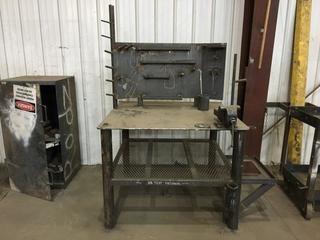 48" X 48" X 36" h Welding Table W/6" Vise. 