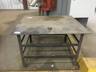 42" X 48" X 31" h Metal Table. 