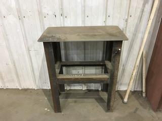 17" X 30'' X 36" h Metal Table. 