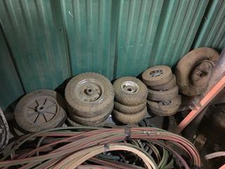 Quantity of Assorted Solid and Pneumatic Tires. 