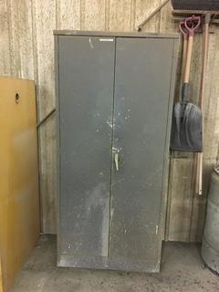18" X 36" X 84" W/Assorted Paint Supplies, Paint Trays, Coveralls, Handles. 