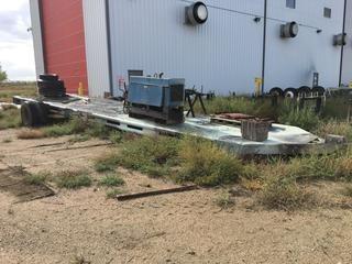 Custom Built Tank/Vessel Trailer W/Pintle Hitch (yard only) 8'X 4" Dual Axle. 