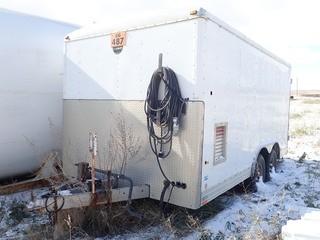 Unit 636: 2005 Wells Cargo 8' X 16' T/A Enclosed Shop Trailer C/w Stamford 5kw Genset w/ 4-Cyl Diesel, Side And Rear Doors. VIN 1WC200G2654058921 **LOCATED IN CARBON**

