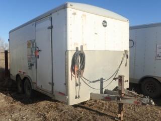 Unit 659: 2007 Wells Cargo 8'6" X 16' T/A Enclosed Storage Trailer C/w Ball Hitch, Side And Rear Door. CVIP 2/2020. VIN 1WC200G2074064698  **LOCATED IN CARBON**
