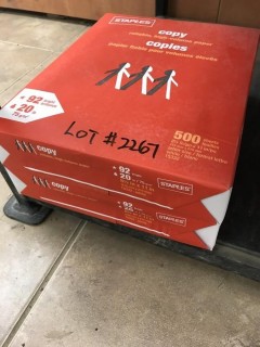 2 x 500 Sheet Packages of 8 1/2" x 11 Copier Paper.