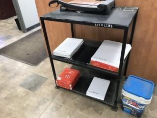 Metal 3 Shelf Office Cart. (contents not included)