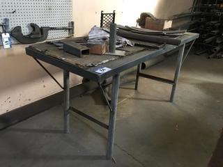 Metal Table c/w Vise 27.5" X 72.5" X 34" 