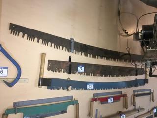 Approximately - 10' X 12 '  Vintage Two Man Cross Saw. (Top Saw)
