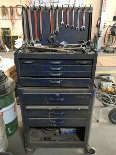 Herbrand Tool Cabinet c/w Various Wrenches., Screw Drivers., Clamps & Pliers.