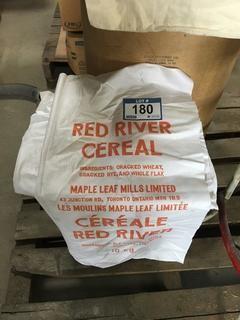Vintage Red River Cereal 10Kg Linen Bags. 