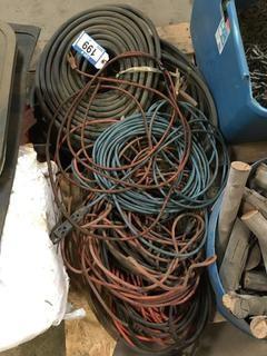 Assorted Plastic Edging and Extension Cords. 