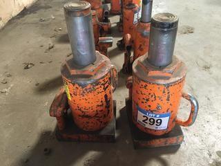 (2) Hein-Werner 20.10AA Hydraulic Bottle Jacks. 