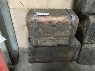 (2) Wooden Floor Blocks. 