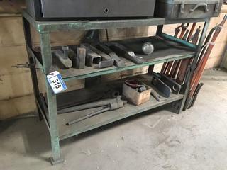36" X 19" X 34" Metal Table. 
