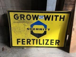 Aluminum Sherritt Fertilizer Sign. 