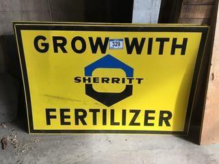 Aluminum Sherritt Fertilizer Sign. 