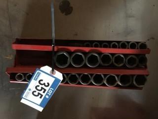 Assorted 1/2" Drive Impact Sockets.