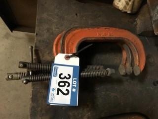6" Metal Forged C-Clamps.