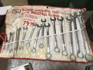 Heavy Duty Illinois Industrial 3/8" - 1  1/4" Wrench Set. 