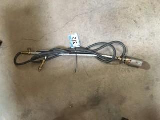 Tiger Torch c/w Hose Attachment & Shut-Off Valve. 