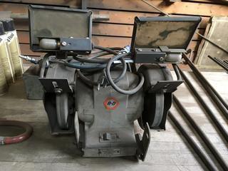 Portable Bench Grinder c/w Lights. 