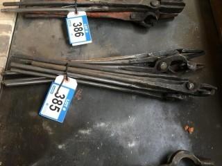 Assorted Forging Tongs. 
