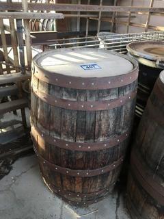 Wooden Barrel. 